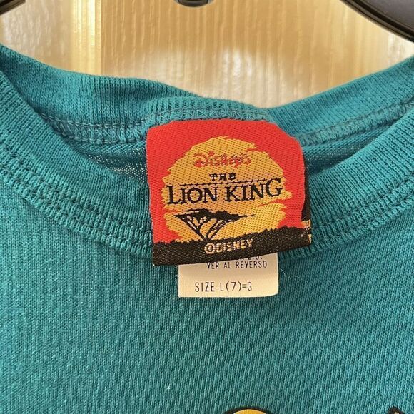 Vintage Disney The Lion King Simba Graphic T-Shirt Single Stitch USA Kids Size 7 - Picture 6 of 12